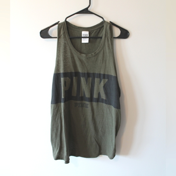 PINK Victoria's Secret Tops - Victoria's Secret PINK Green Tanktop
